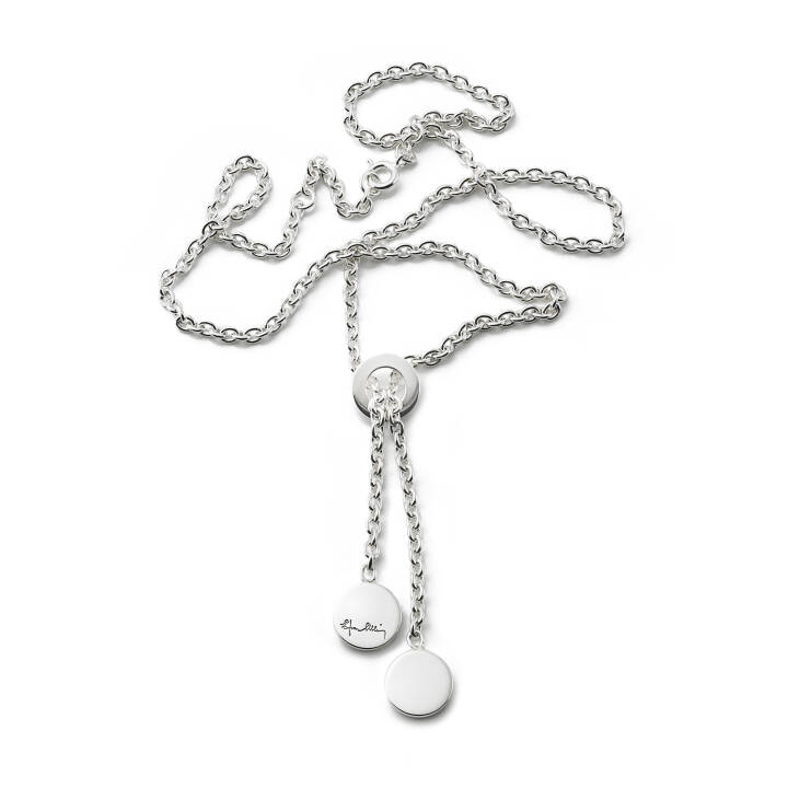 Twin Dots Necklace Silver in der Gruppe Halsketten / Silberhalsketten bei SCANDINAVIAN JEWELRY DESIGN (10-100-00482)