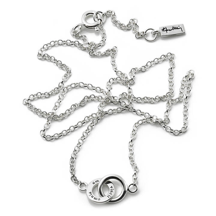Mini Twosome Halsketten Silber 42-45 cm in der Gruppe Halsketten / Silberhalsketten bei SCANDINAVIAN JEWELRY DESIGN (10-100-00565-4245)