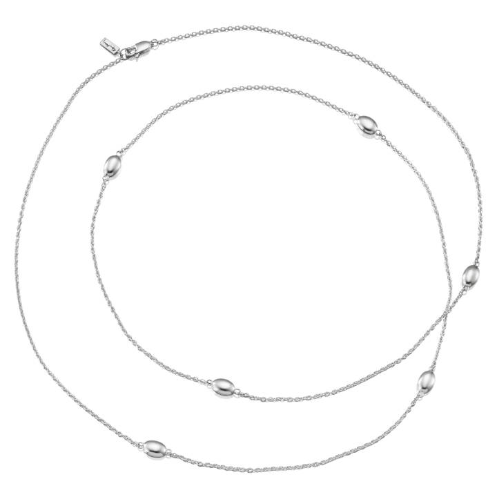 Love Bead Long - Silber Halsketten Silber 85 cm in der Gruppe Halsketten / Silberhalsketten bei SCANDINAVIAN JEWELRY DESIGN (10-100-01207-0000)