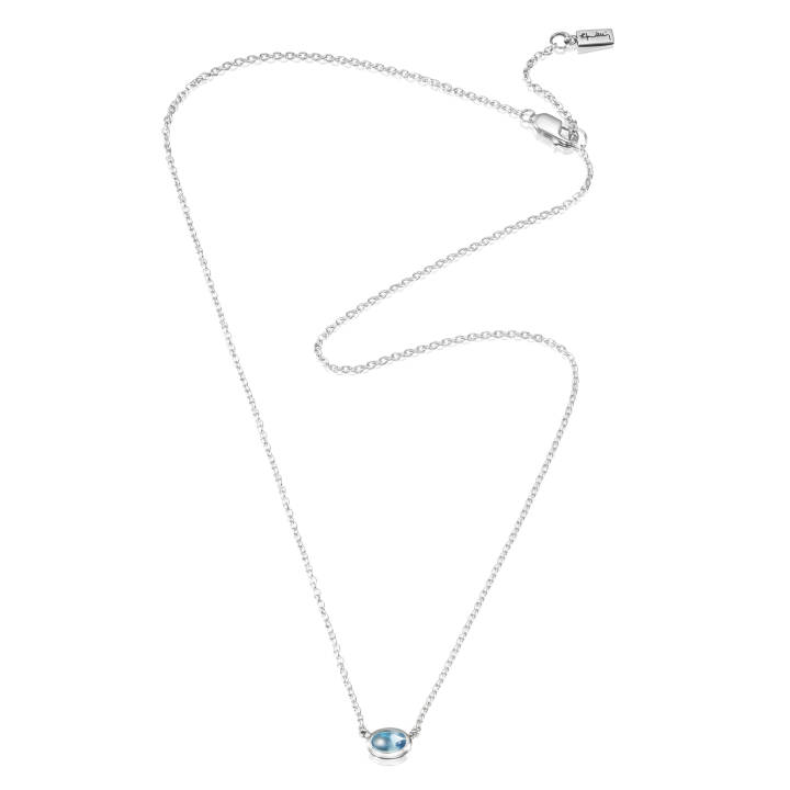 Love Bead Silber - Topaz Halsketten Silber in der Gruppe Halsketten / Silberhalsketten bei SCANDINAVIAN JEWELRY DESIGN (10-100-01567)