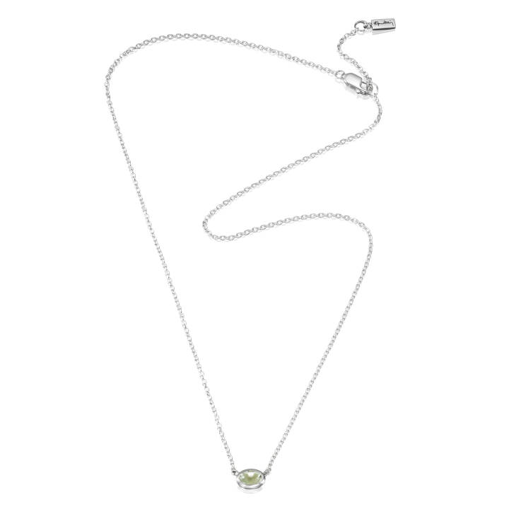 Love Bead Silber - Green Quartz Halsketten Silber in der Gruppe Halsketten / Silberhalsketten bei SCANDINAVIAN JEWELRY DESIGN (10-100-01569)