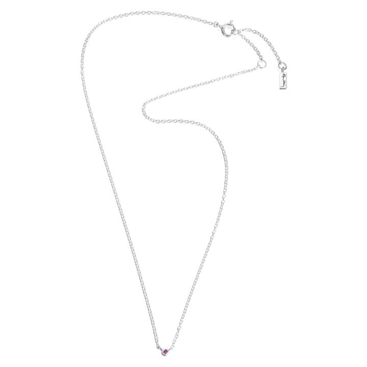 Micro Blink - Pink Sapphire Halsketten Silber 40-45 cm in der Gruppe Halsketten / Silberhalsketten bei SCANDINAVIAN JEWELRY DESIGN (10-100-01898-4045)
