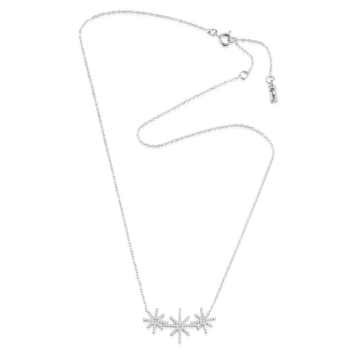 Beam & Stars Triple Halsketten Silber 42-45 cm in der Gruppe Halsketten / Diamanthalsketten bei SCANDINAVIAN JEWELRY DESIGN (10-100-01955-4245)