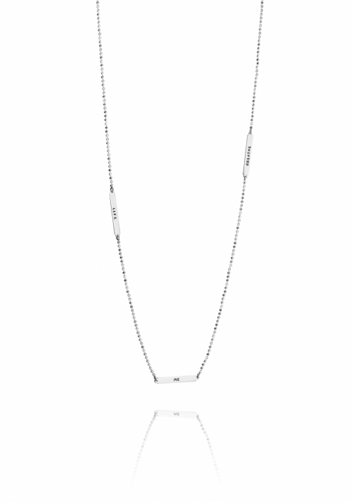 Product Image for Efva Attling Power Plates Long Halsketten Silber 80 cm