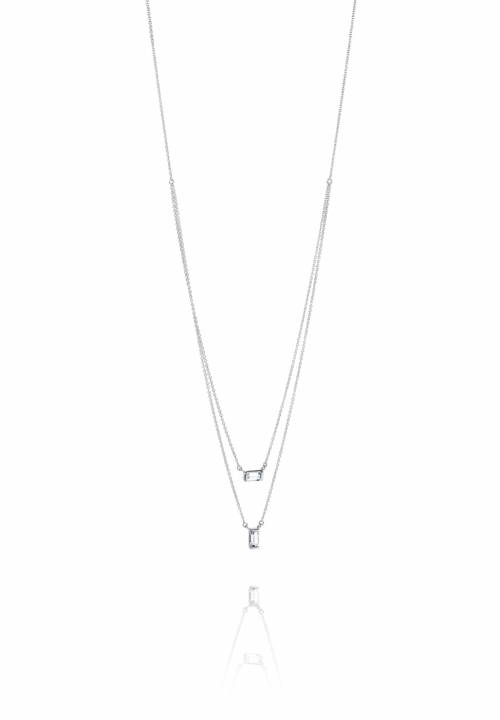 A Clear Dream Stud Halsketten Silber 40-45 cm in der Gruppe Halsketten / Silberhalsketten bei SCANDINAVIAN JEWELRY DESIGN (10-100-01988-4045)