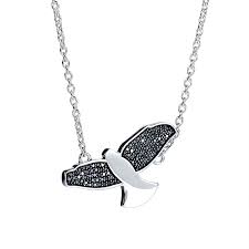 Black Bird Halsketten 42-45 cm Silber in der Gruppe Halsketten / Silberhalsketten bei SCANDINAVIAN JEWELRY DESIGN (10-100-02068-4245)