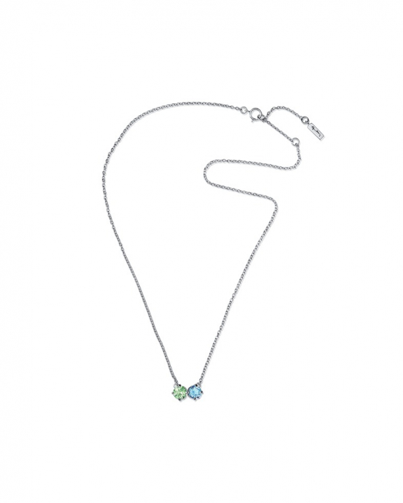 The Sea & I Halsketten Silber Gr. Sapphire/Topaz 40-45 cm in der Gruppe Halsketten / Silberhalsketten bei SCANDINAVIAN JEWELRY DESIGN (10-100-02093-4045)