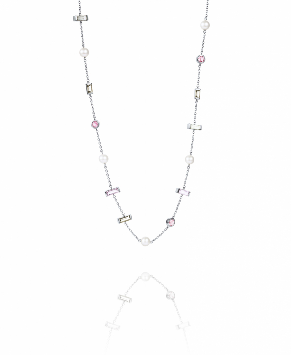 Dreams & Pearls Halsketten Silber in der Gruppe Halsketten / Silberhalsketten bei SCANDINAVIAN JEWELRY DESIGN (10-100-02149-4045)