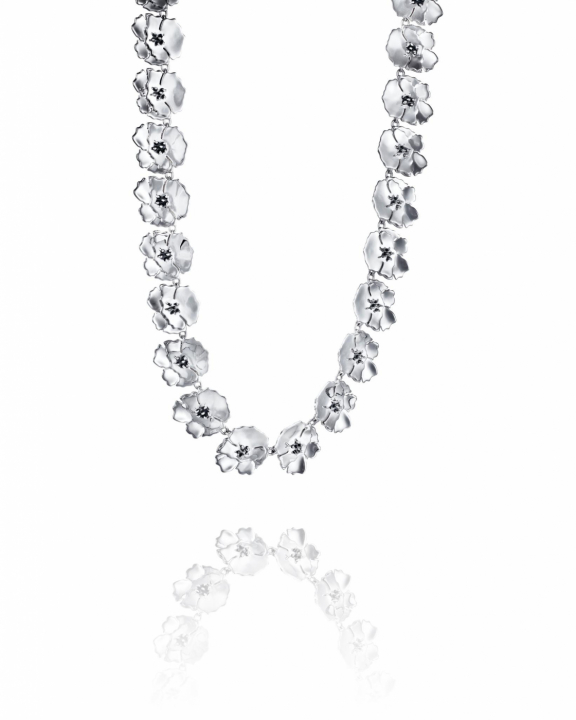 Anemone Collier Silver in der Gruppe Halsketten / Silberhalsketten bei SCANDINAVIAN JEWELRY DESIGN (10-100-02338-0040)
