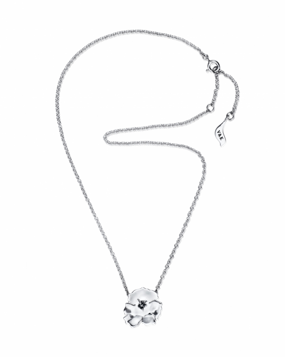 Anemone Necklace Silver in der Gruppe Halsketten / Silberhalsketten bei SCANDINAVIAN JEWELRY DESIGN (10-100-02339-4045)