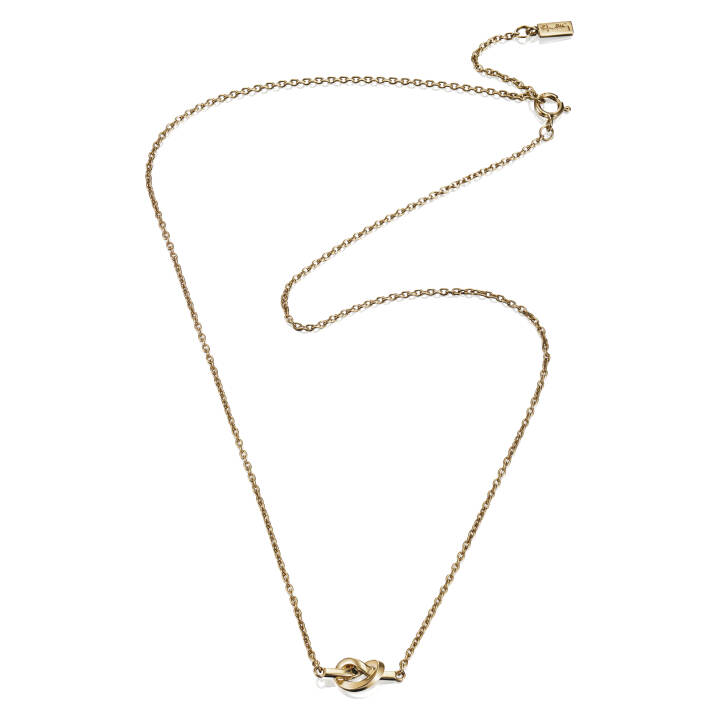 Love Knot Halsketten Gold 42-45 cm in der Gruppe Halsketten / Goldhalsketten bei SCANDINAVIAN JEWELRY DESIGN (10-101-00966-4245)