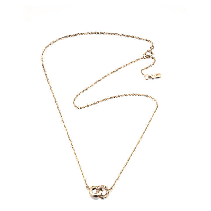 You & Me Halsketten Gold in der Gruppe Halsketten / Diamanthalsketten bei SCANDINAVIAN JEWELRY DESIGN (10-101-01007)