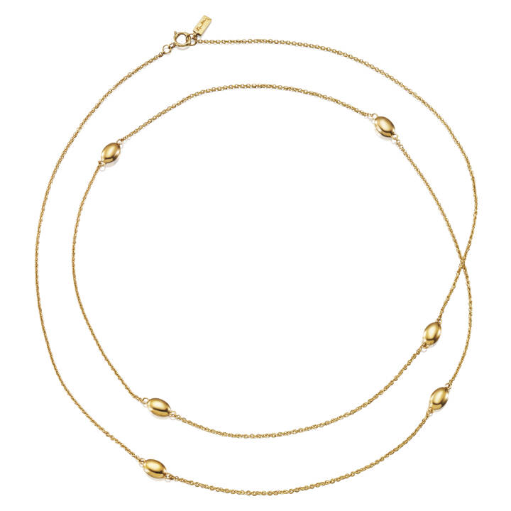 Love Bead Long - Gold Halsketten Gold in der Gruppe Halsketten / Goldhalsketten bei SCANDINAVIAN JEWELRY DESIGN (10-101-01207-0000)