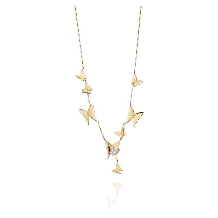 Miss Butterfly Air & Stars Collier Halsketten Gold in der Gruppe Halsketten / Diamanthalsketten bei SCANDINAVIAN JEWELRY DESIGN (10-101-01253-0000)