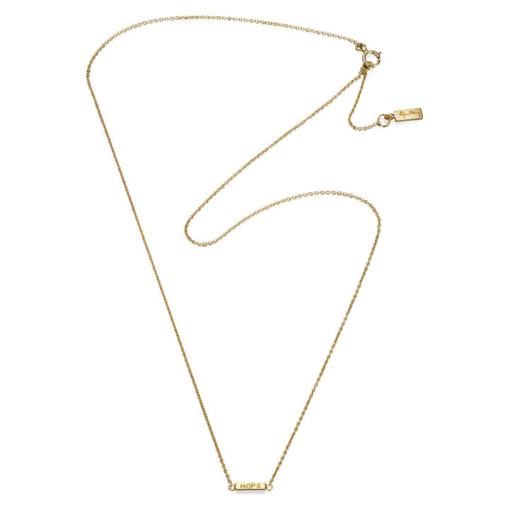 Mini Me Hope Halsketten Gold 42-45 cm in der Gruppe Halsketten / Goldhalsketten bei SCANDINAVIAN JEWELRY DESIGN (10-101-01280-4245)
