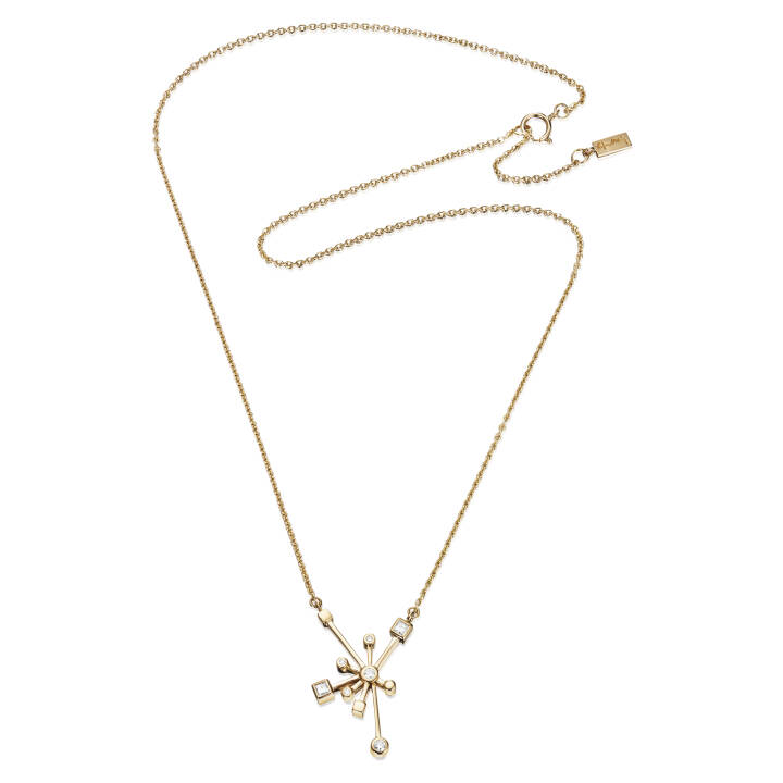 Kaboom & Stars Halsketten Gold 42-45 cm in der Gruppe Halsketten / Diamanthalsketten bei SCANDINAVIAN JEWELRY DESIGN (10-101-01313-4245)