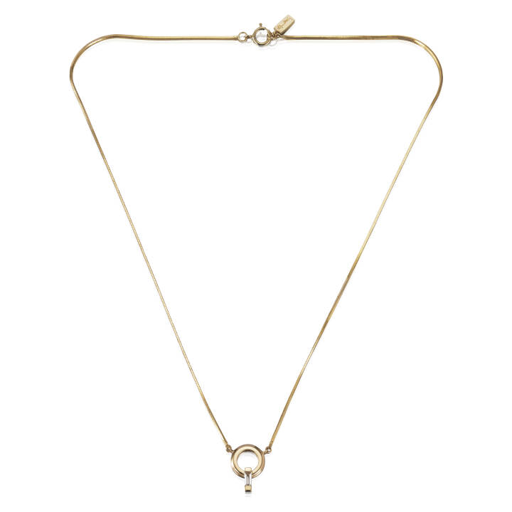 One Crystal Halsketten Gold in der Gruppe Halsketten / Goldhalsketten bei SCANDINAVIAN JEWELRY DESIGN (10-101-01366)