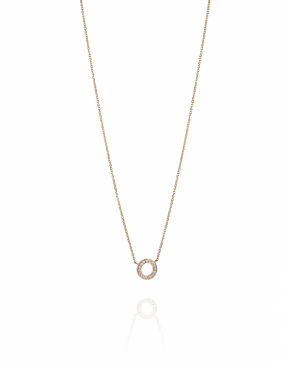 Circle Of Love Halsketten Gold 42-45 cm in der Gruppe Halsketten / Diamanthalsketten bei SCANDINAVIAN JEWELRY DESIGN (10-101-02001-4245)