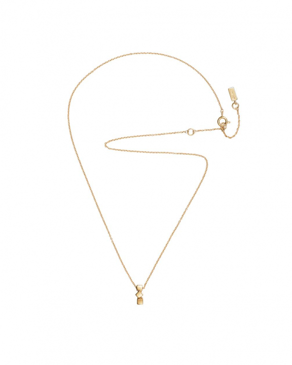 Dice necklace gold in der Gruppe Halsketten / Goldhalsketten bei SCANDINAVIAN JEWELRY DESIGN (10-101-02213-4045)