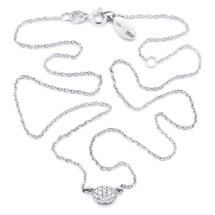 Love Bead - Diamonds Halsketten Weißgold 38-42 cm in der Gruppe Halsketten / Diamanthalsketten bei SCANDINAVIAN JEWELRY DESIGN (10-102-00453-3842)