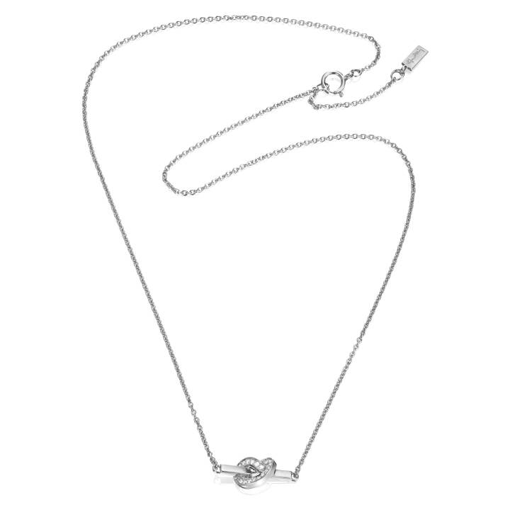 Love Knot & Stars Halsketten Weißgold 42-45 cm in der Gruppe Halsketten / Diamanthalsketten bei SCANDINAVIAN JEWELRY DESIGN (10-102-01303-4245)