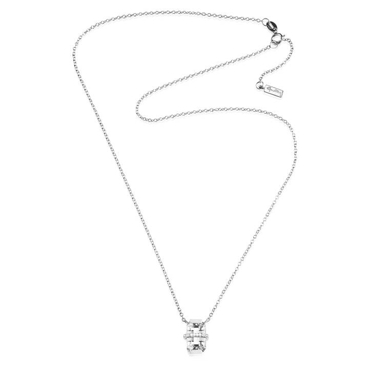 Little Bend Over - Crystal Quar Halsketten Weißgold 42-45 cm in der Gruppe Halsketten / Diamanthalsketten bei SCANDINAVIAN JEWELRY DESIGN (10-102-01957-4245)