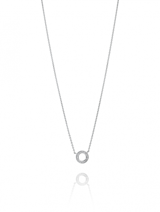 Circle Of Love Halsketten Weißgold 42-45 cm in der Gruppe Halsketten / Diamanthalsketten bei SCANDINAVIAN JEWELRY DESIGN (10-102-02001-4245)