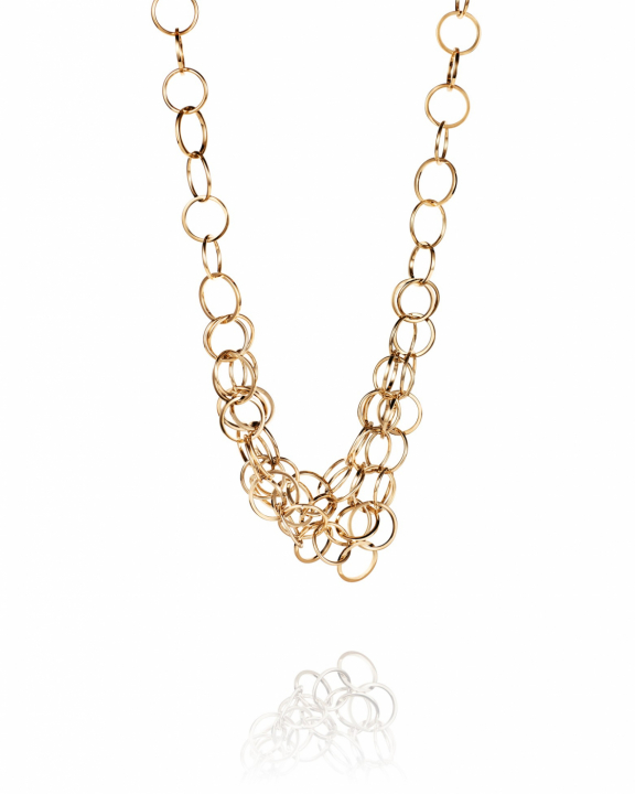 Messy rings Necklace Goldplated Silver in der Gruppe Halsketten / Goldhalsketten bei SCANDINAVIAN JEWELRY DESIGN (10-108-02362-0045)