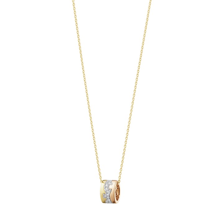FUSION Hängeschmuck Gold Weißgold RoséGold CENTRE PAVÉ 0.19 ct in der Gruppe Halsketten / Diamanthalsketten bei SCANDINAVIAN JEWELRY DESIGN (10016421)