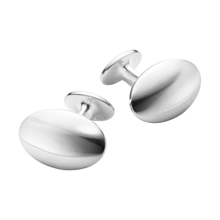 MEN'S CLASSIC OVAL manschettknappar Silber in der Gruppe Accessoires bei SCANDINAVIAN JEWELRY DESIGN (10016944)