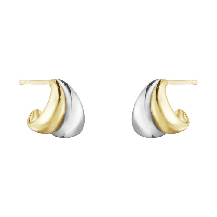 CURVE SMALL Ohrring Silber Gold in der Gruppe Ohrringe / Goldohrringe bei SCANDINAVIAN JEWELRY DESIGN (10017501)