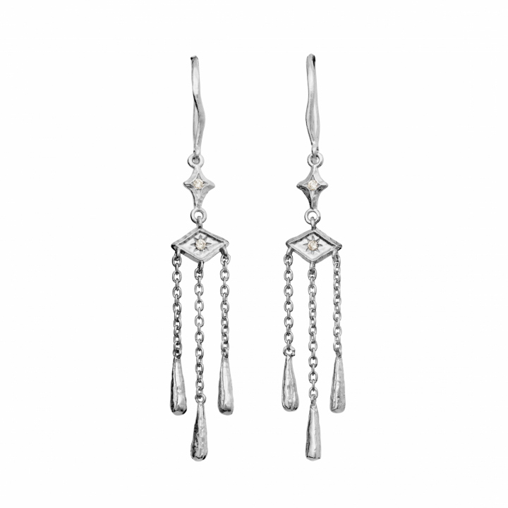 Trio Earrings Silver in der Gruppe Ohrringe / Silberohrringe  bei SCANDINAVIAN JEWELRY DESIGN (10025C)