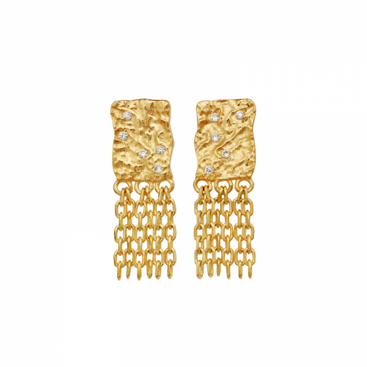 Pietra Earrings Gold in der Gruppe Ohrringe / Goldohrringe bei SCANDINAVIAN JEWELRY DESIGN (10037A)
