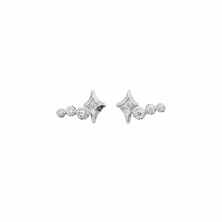 Minna Earrings Silver in der Gruppe Ohrringe / Silberohrringe  bei SCANDINAVIAN JEWELRY DESIGN (10044C)