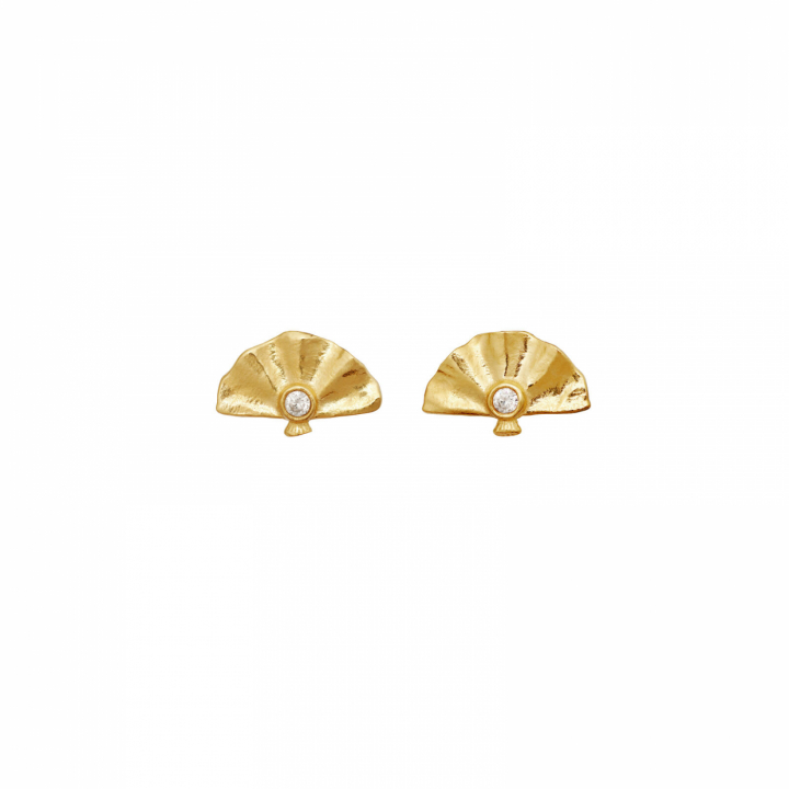 Fantine Earrings Gold in der Gruppe Ohrringe / Goldohrringe bei SCANDINAVIAN JEWELRY DESIGN (10046A)