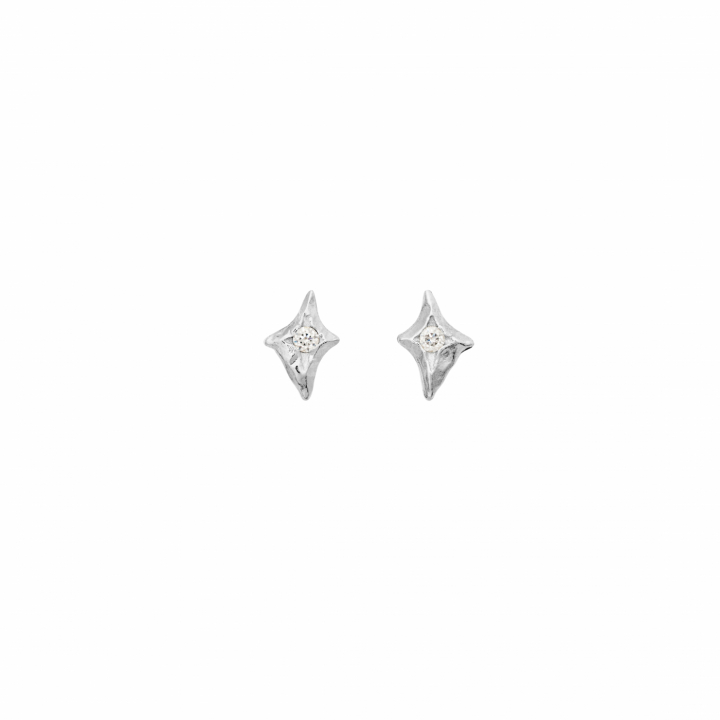 Sylfide Earrings Silver in der Gruppe Ohrringe / Silberohrringe  bei SCANDINAVIAN JEWELRY DESIGN (10047C)