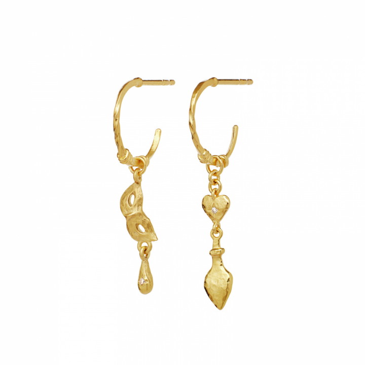 Dolore Earrings Gold in der Gruppe Ohrringe / Goldohrringe bei SCANDINAVIAN JEWELRY DESIGN (10056A)