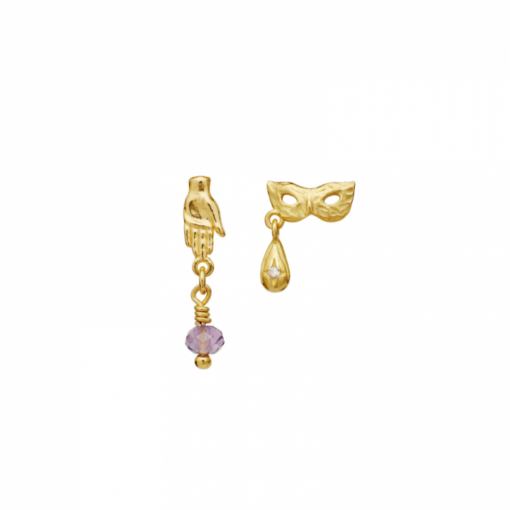 Cadenta Earrings Gold in der Gruppe Ohrringe / Goldohrringe bei SCANDINAVIAN JEWELRY DESIGN (10060a)