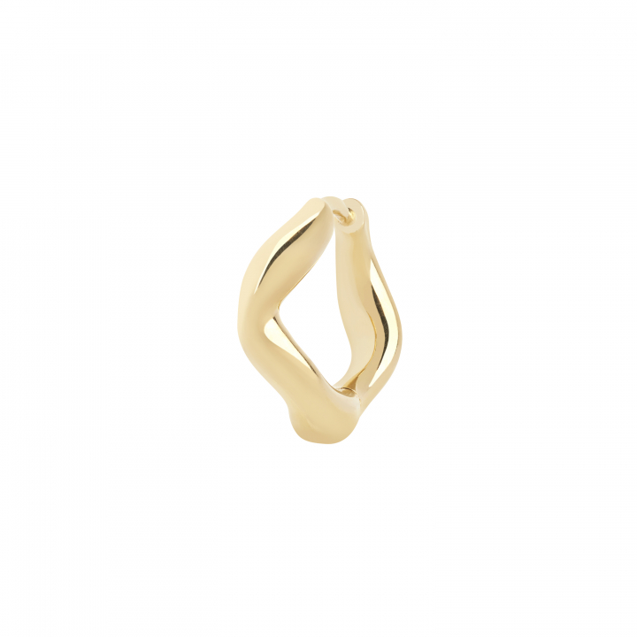 Anil 8 Huggie Goldplated Silver (One) in der Gruppe Ohrringe / Goldohrringe bei SCANDINAVIAN JEWELRY DESIGN (100921YG-8)