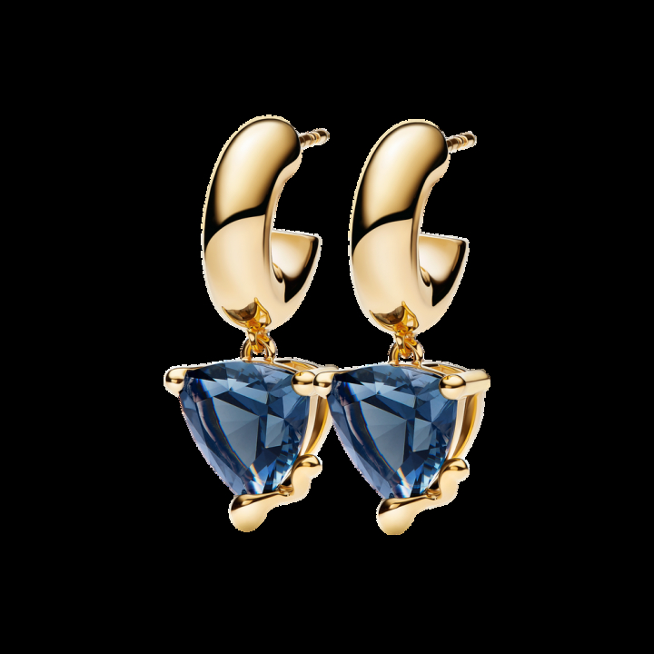 Omotesando Ramune Hoops Earrings Gold in der Gruppe Ohrringe / Goldohrringe bei SCANDINAVIAN JEWELRY DESIGN (101075YG)