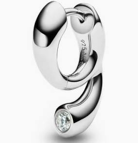 Mermaid Pool Huggie Earrings Silver (ONE) in der Gruppe Ohrringe / Silberohrringe  bei SCANDINAVIAN JEWELRY DESIGN (101095AG)