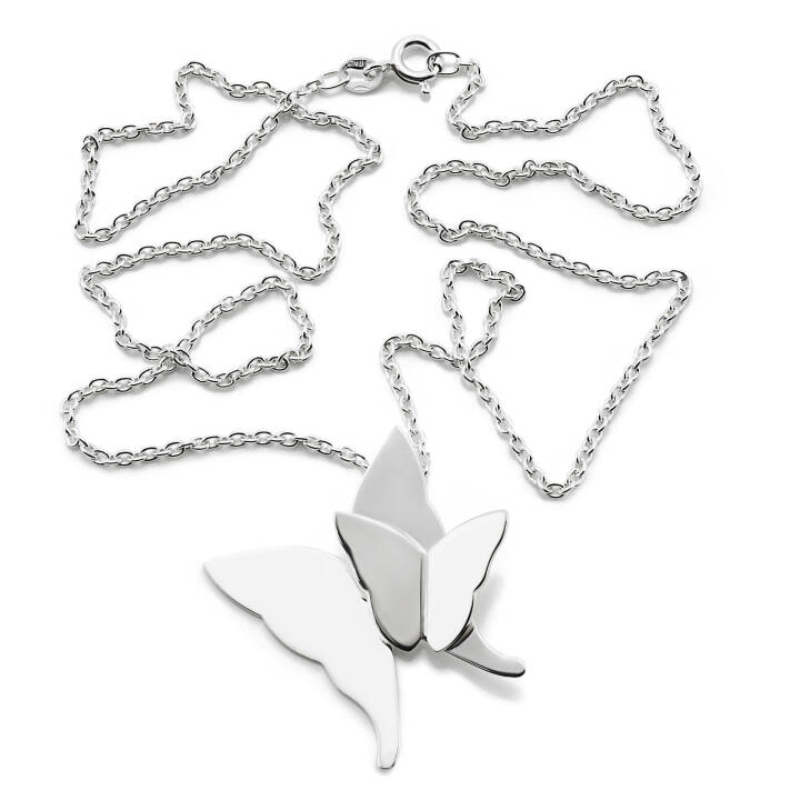 Miss Butterfly Hängeschmuck Silber in der Gruppe Halsketten / Silberhalsketten bei SCANDINAVIAN JEWELRY DESIGN (11-100-00602)