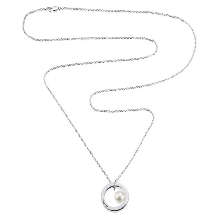 60's Pearl Long Hängeschmuck Silber in der Gruppe Halsketten / Silberhalsketten bei SCANDINAVIAN JEWELRY DESIGN (11-100-01184-0000)
