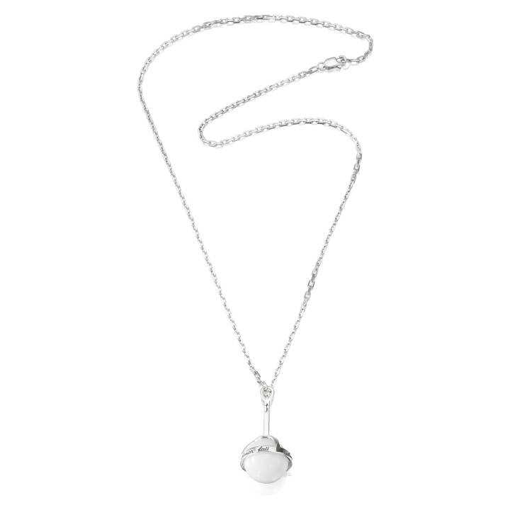 Amor Fati Globe - White Agate Hängeschmuck Silber in der Gruppe Halsketten / Silberhalsketten bei SCANDINAVIAN JEWELRY DESIGN (11-100-01519)