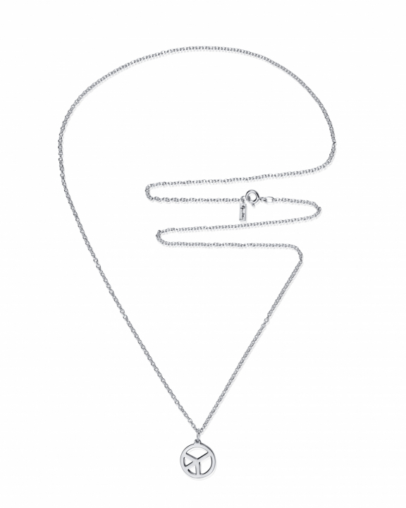 New Peace Pendant Silver in der Gruppe Halsketten / Silberhalsketten bei SCANDINAVIAN JEWELRY DESIGN (11-100-02399)