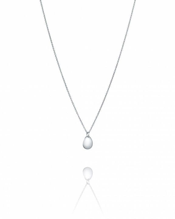 Mini Rose Petal Pendant Silver in der Gruppe Halsketten / Silberhalsketten bei SCANDINAVIAN JEWELRY DESIGN (11-100-02419)