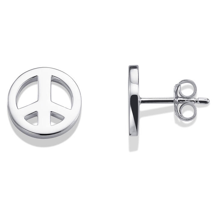 Mini Peace Ohrring Silber in der Gruppe Ohrringe / Silberohrringe  bei SCANDINAVIAN JEWELRY DESIGN (12-100-01075-0000)