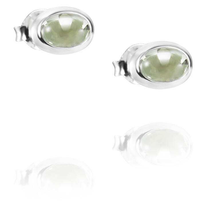 Love Bead Silber - Green Quartz Ohrring Silber in der Gruppe Ohrringe / Silberohrringe  bei SCANDINAVIAN JEWELRY DESIGN (12-100-01573-0000)