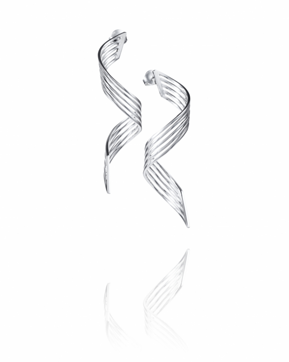 Bridges Ohrring Silber in der Gruppe Ohrringe / Silberohrringe  bei SCANDINAVIAN JEWELRY DESIGN (12-100-02143-0000)