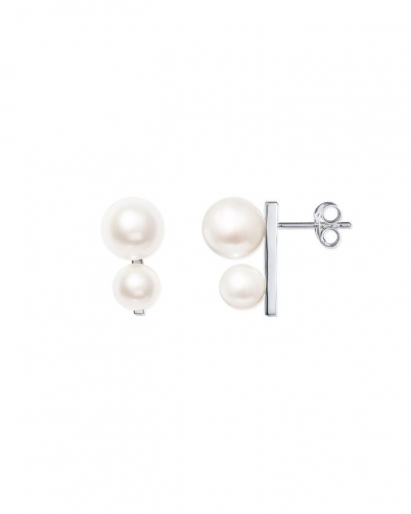 Drip Drop Pearl Ear Silber in der Gruppe Ohrringe / Silberohrringe  bei SCANDINAVIAN JEWELRY DESIGN (12-100-02226-0000)